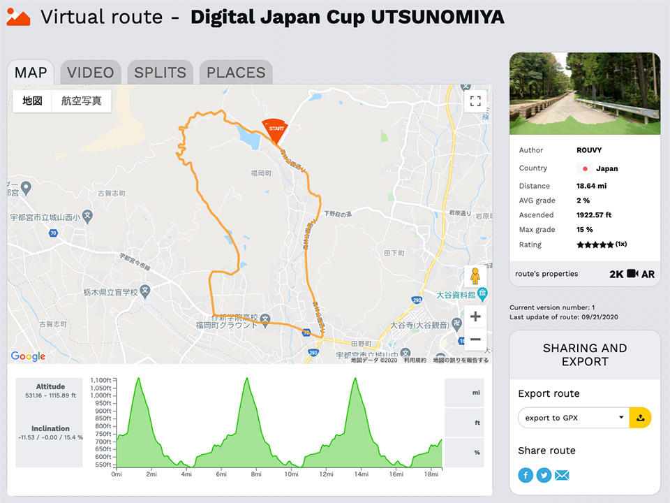 デジタルジャパンカップ コースプロフィール